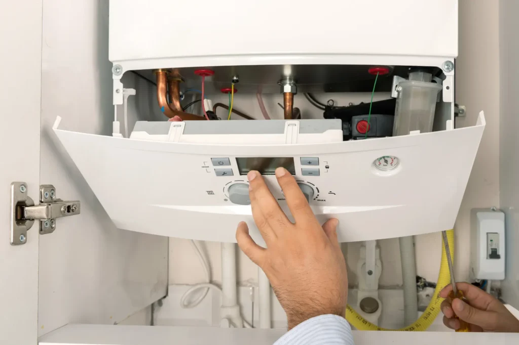 Boiler servicing and safety health check in residential property