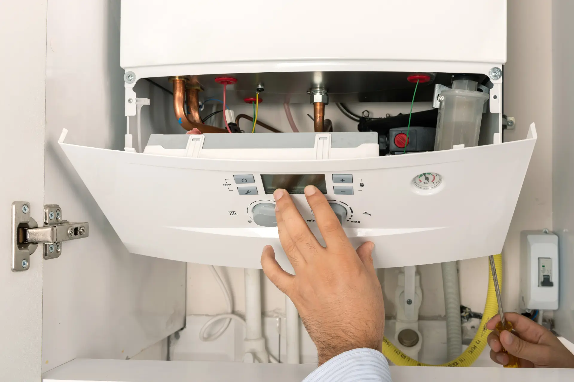 Boiler servicing and safety health check in residential property